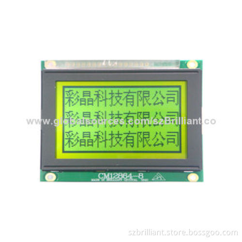 64 x 128 Dots Matrix Alphanumeric FSTN LCD Module with Pins Connection, LED BacklightNew